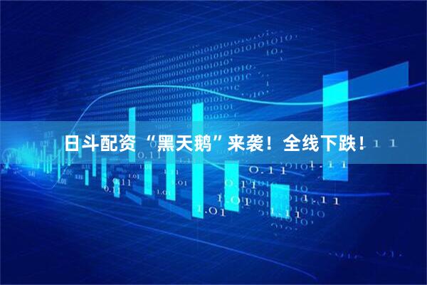 日斗配资 “黑天鹅”来袭！全线下跌！